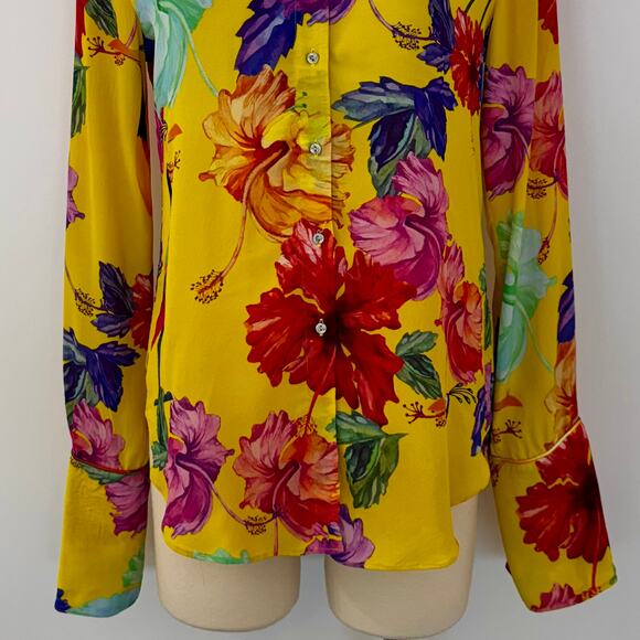 Robert Graham x Pixar The Ellie Tropical-Print Long Sleeve Button Down Shirt XS - Picture 4 of 12